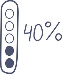 handdrawn loading bar progress indicator vector image