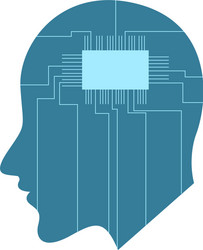 abstract network ai brain vector image