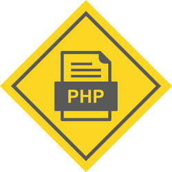 php file document icon vector image