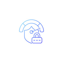 strong password gradient linear icon vector image