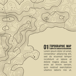 topographic map background with space for copy vector image