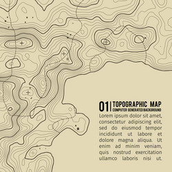 topographic map background with space for copy vector