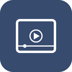 Media player icon flat design on dark background vector