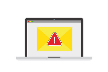 scam alert hacker attack and web security vector image