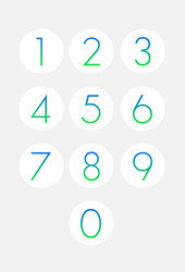 thin numbers icons set buttons isolated vector image