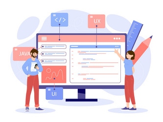 Blue events ui ux gui screen for mobile apps Vector Image