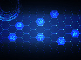 abstract ai artificial intelligence blue data vector image