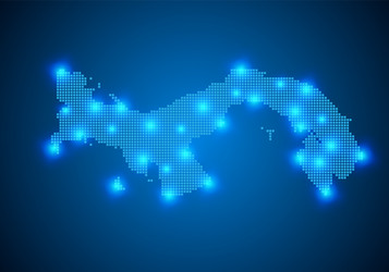 abstract blue background with map internet line vector image