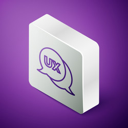 isometric line ui or ux design icon isolated vector image