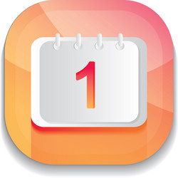 mobile app buttons concept calendar icon vector image