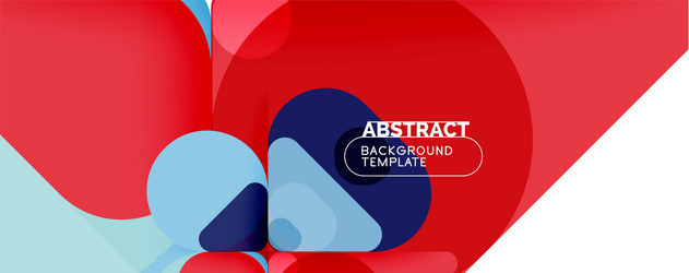 modern geometric round shapes and dynamic lines vector image