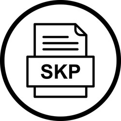 skp file document icon vector image