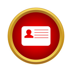 identification card icon in simple style vector image