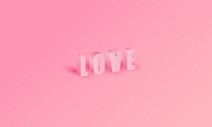 Love pink color gradient background for display vector