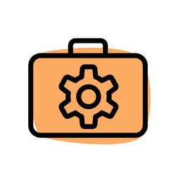 packed case with a security locking mechanism vector image