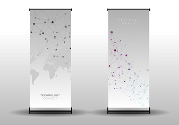 polygonal abstract background with connected line vector image