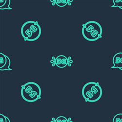 set line 5g network and on seamless pattern vector image