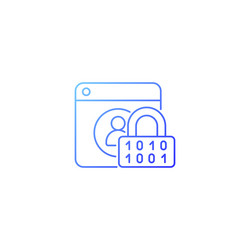 Password Encryption Icon - Gradient vector image