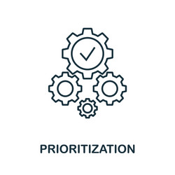 Prioritization icon line style element from vector