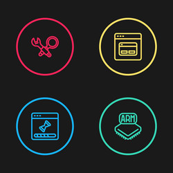 set line loading data window processor search vector image