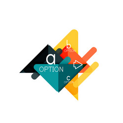 triangle data visualization design option vector image