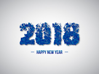 2018 abstract numeric new year concept vector image