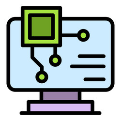 api computer icon flat vector image