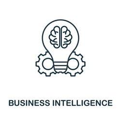 Business intelligence icon line style element vector