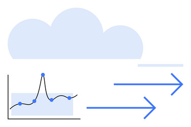 cloud computing and data analytics growth vector image