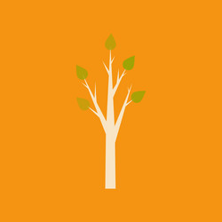flat with shadow icon and mobile application tree vector image