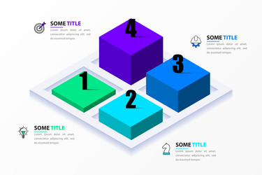 infographic template with icons and 4 options vector