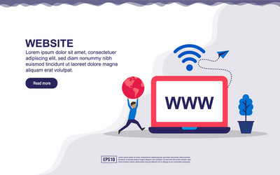landing page concept website modern flat design vector image