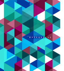 multicolored triangles abstract background mosaic vector image
