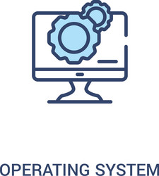 operating system concept 2 colored icon simple vector