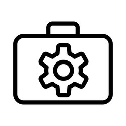 packed case with a security locking mechanism vector image