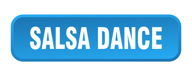 salsa dance button square 3d push vector image