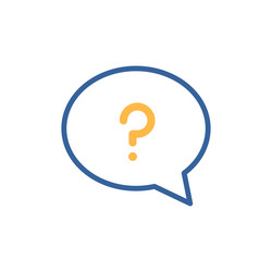 speech bubble with question mark icon vector image