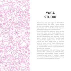 Yoga studio line pattern concept vector