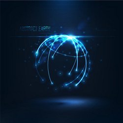 abstract shape of glowing circles and particles vector image