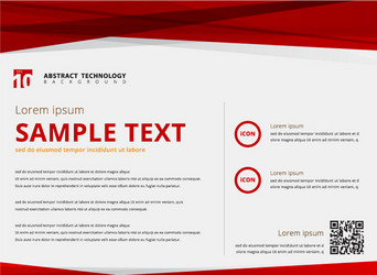 Abstract Technology Red Triangle Layout vector image