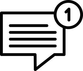 message linear style icon design vector image