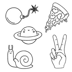 patch set on white background vector image