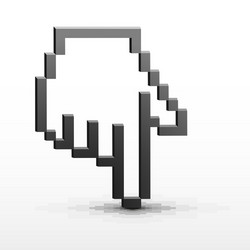 pointer pixel hand target for map vector image