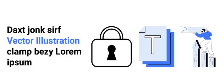 secure data management and analysis with password vector image