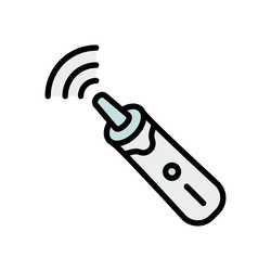 smart spoon ear stick color icon device vector image