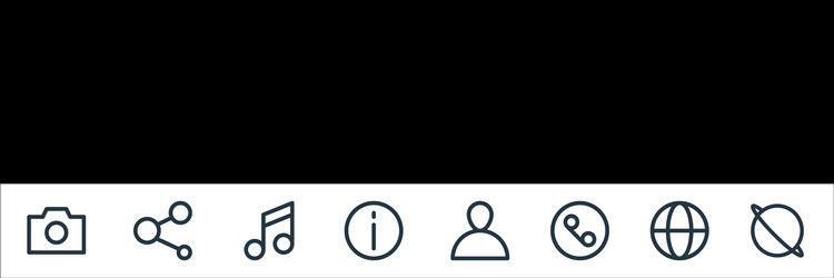 user interface line icons linear set quality vector image