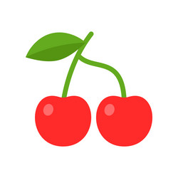 Cherry logo template icon Royalty Free Vector Image