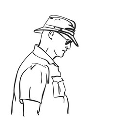 Walking man Royalty Free Vector Image - VectorStock