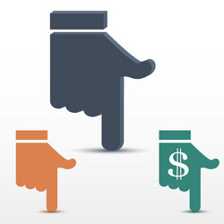 pointer target hand with fingers extended vector image