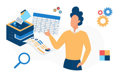 daily task management process handling project vector image